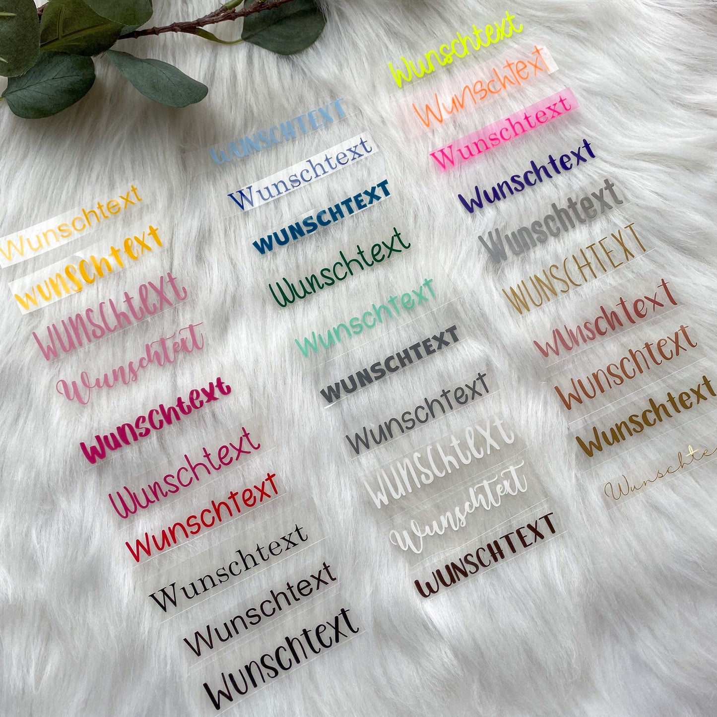 Bügelbilder in verschiedenen Farben, Schriftarten und Längen möglich!