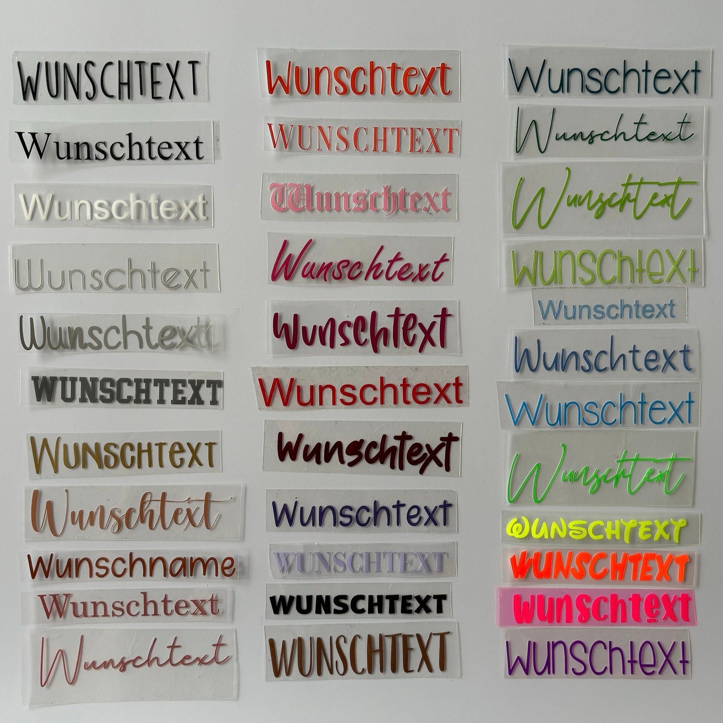 Bügelbild mit Wunschtext